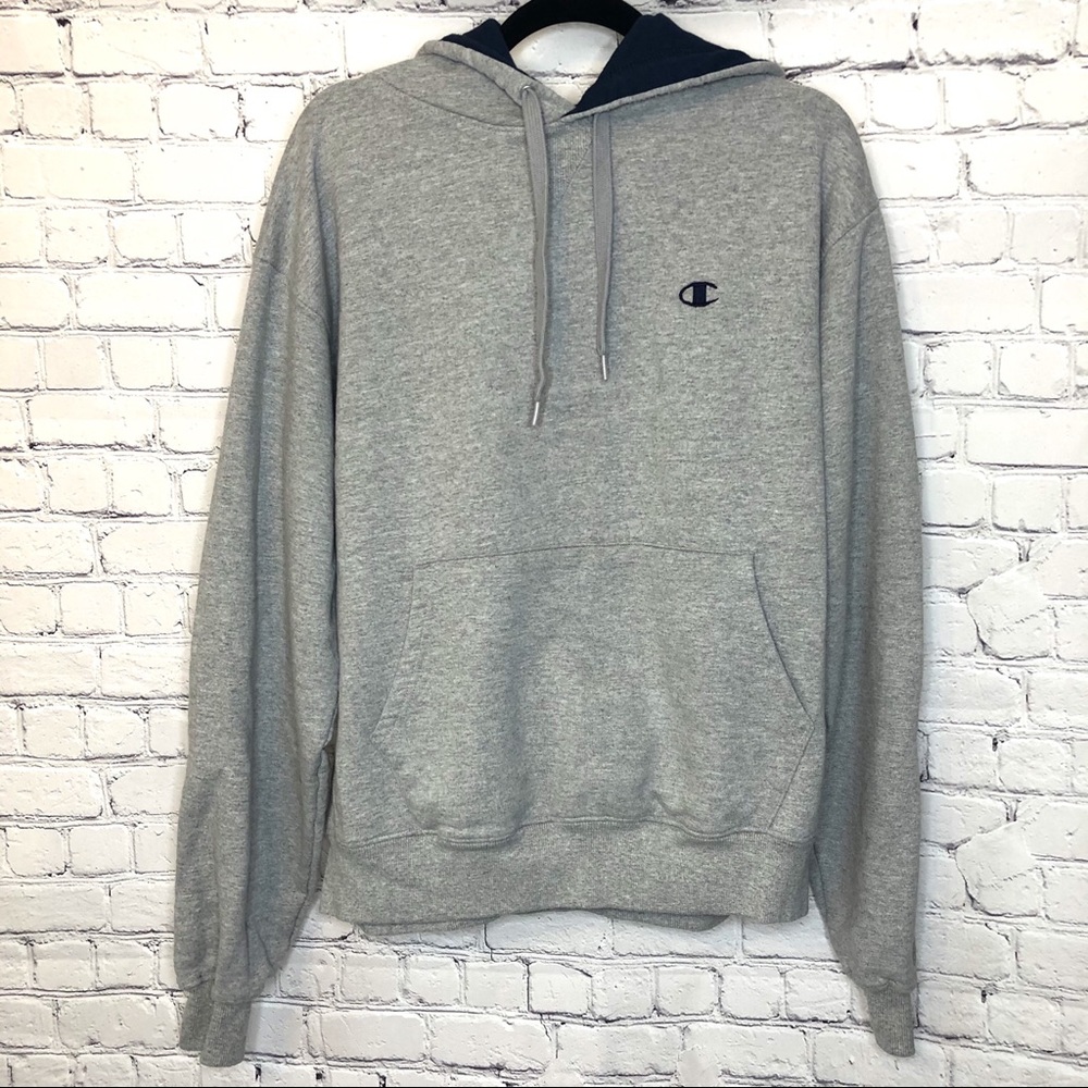 Champion Gray Hoodie Pullover Hooded Sweatshirt
